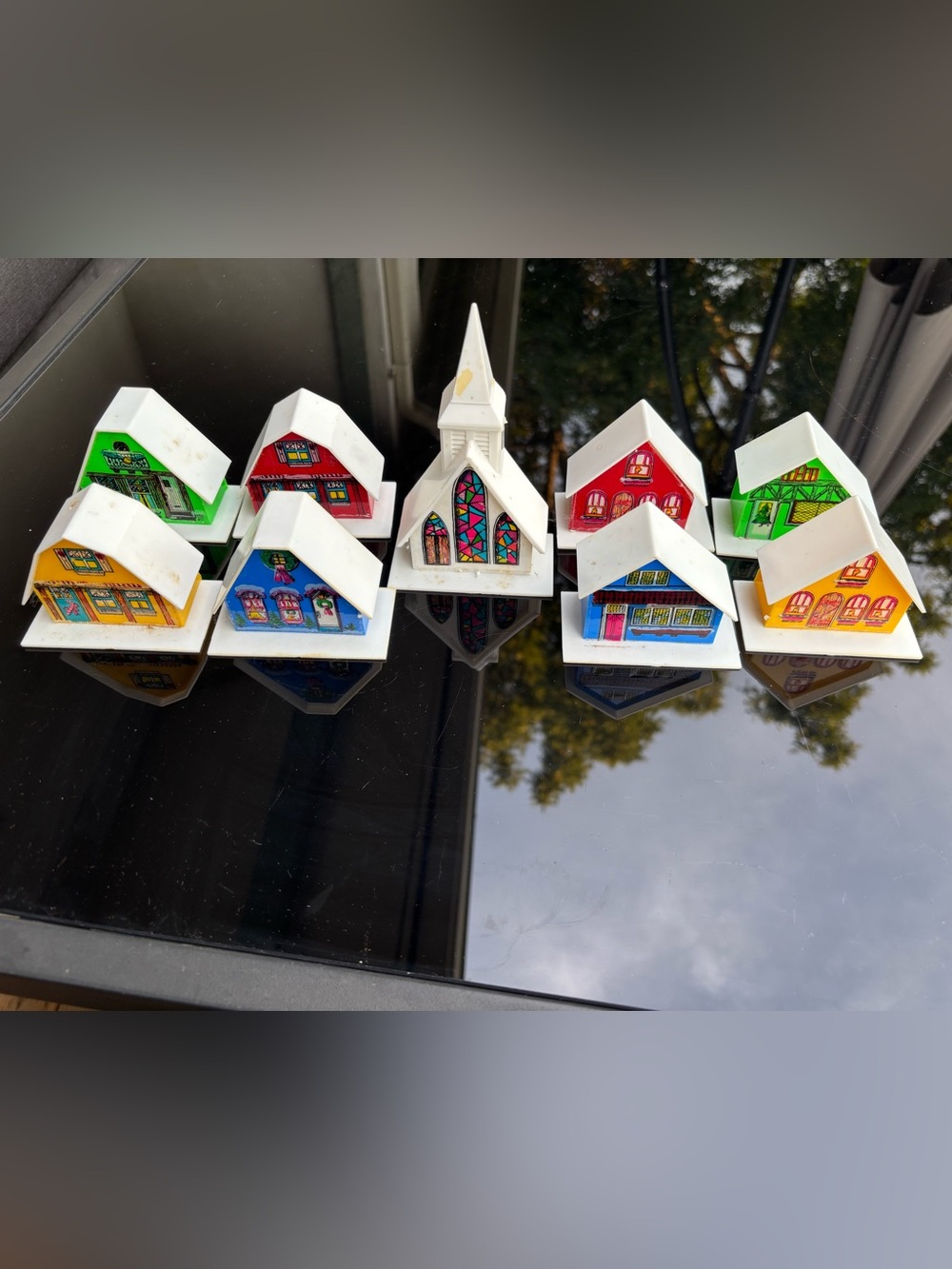 VTG Alpine Village Christmas Set - Universal Lites Plastic Light Covers